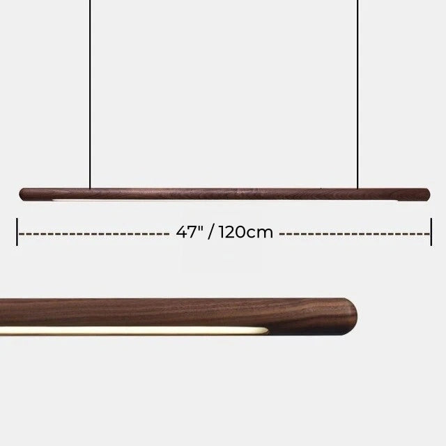 Black Walnut Linear Chandelier