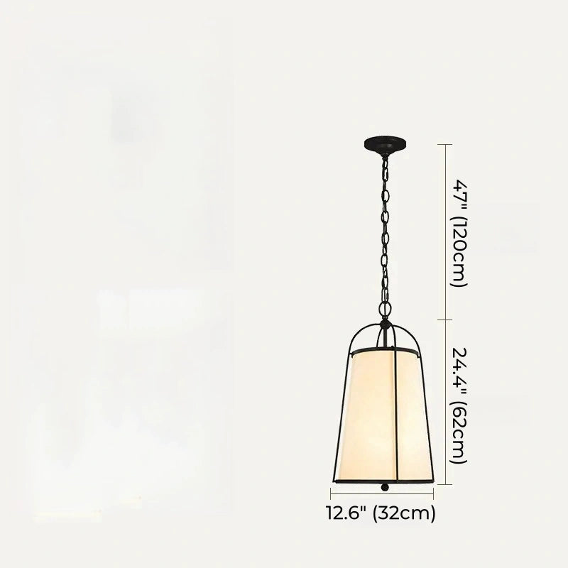 Pendelleuchte „Sienna“ aus geometrischem Stoff