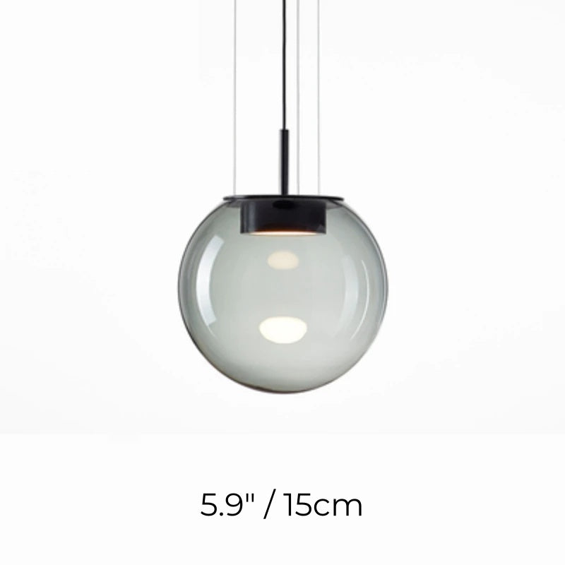 Modern Minimalist Gray Glass Pendant Light