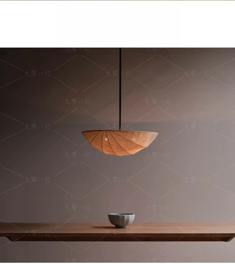 Wabi-Sabi Fabric Pendant Light