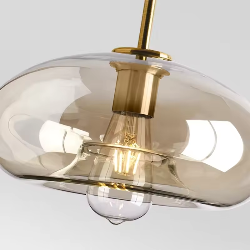 Transitional Modern Glass Pendant Light