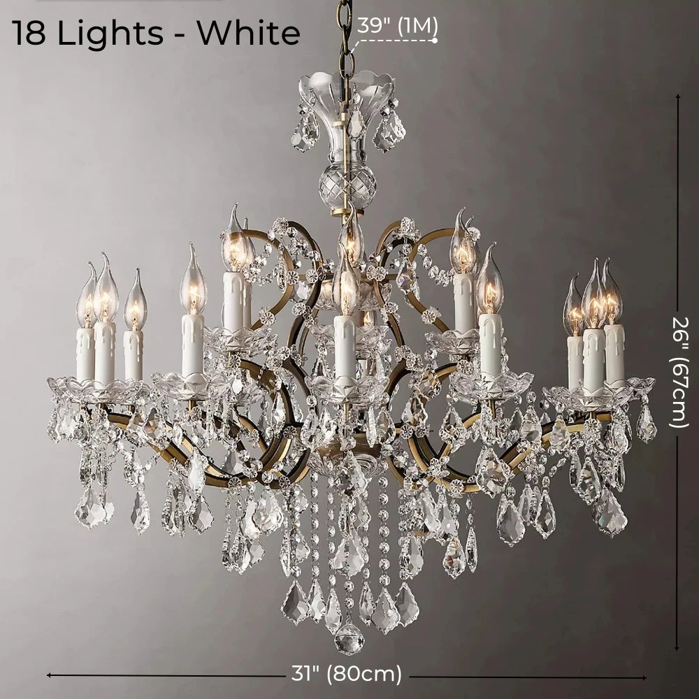 American Luxury Crystal Candle Chandelier