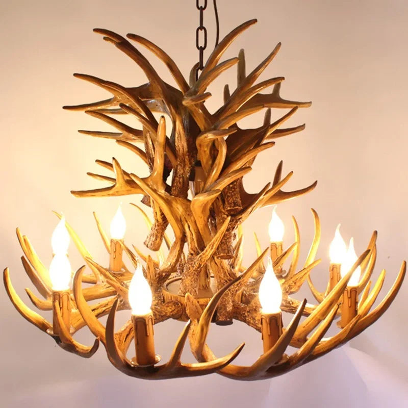 Deer Horn Tree Branch Chandelier