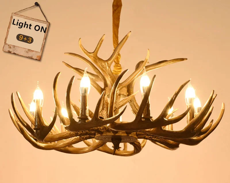 Deer Horn Tree Branch Chandelier