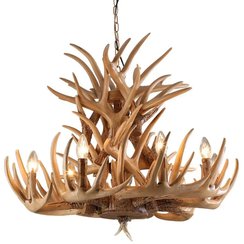 Deer Horn Tree Branch Chandelier