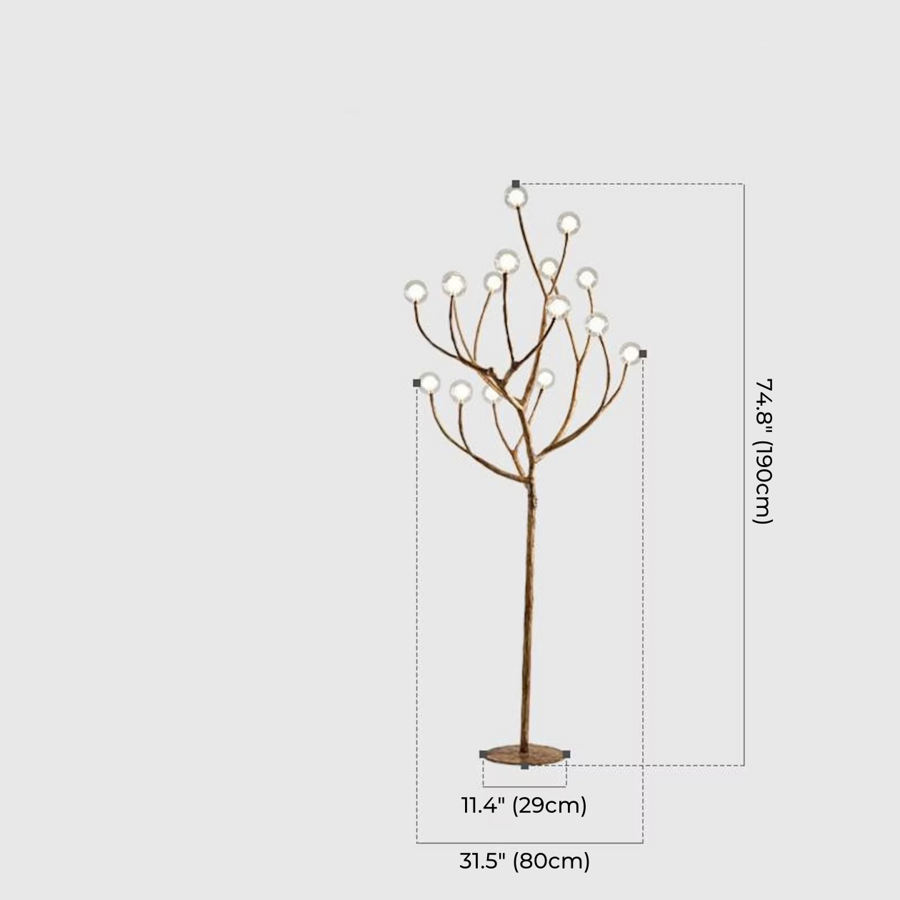 Rustikaler Kronleuchter aus Baumasten 