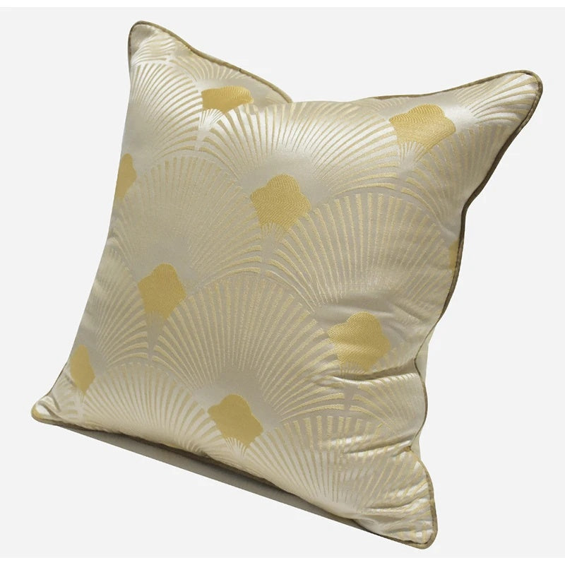 Fan Shaped Jacquard Throw Pillow Case