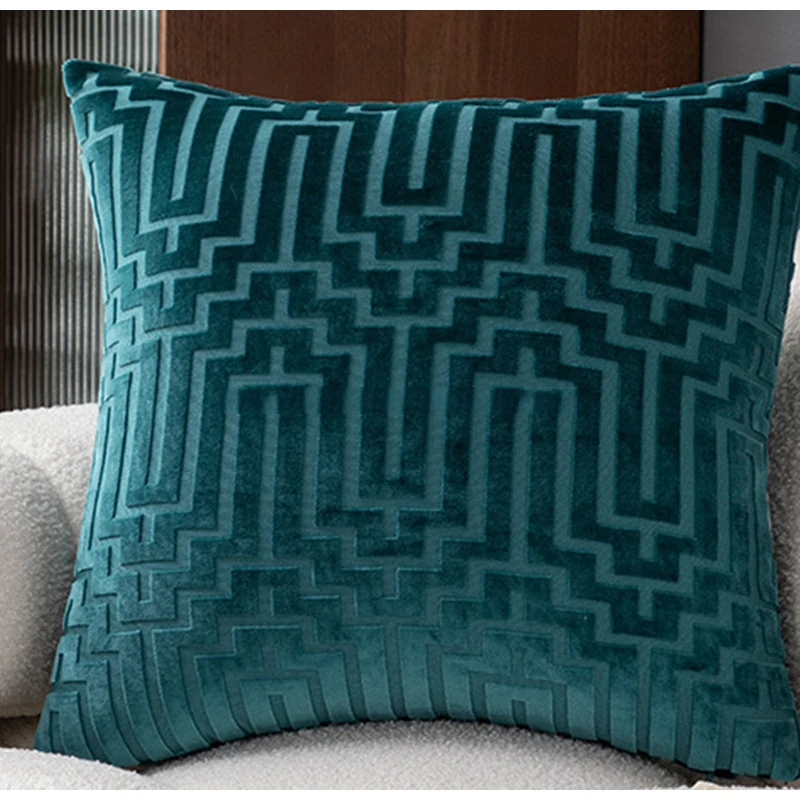 Heavy Cut Velvet Throw Pillow Case