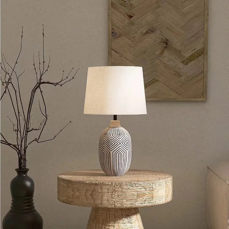 Japanese Wabi-sabi Ceramic Table Lamp