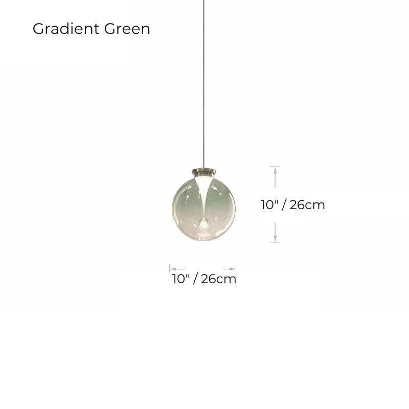 Modern Gradient Stained LED Glass Pendant Light