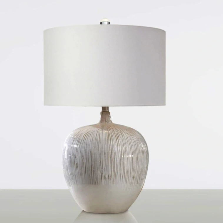 Carter Milk Ceramic Table Lamp (23")