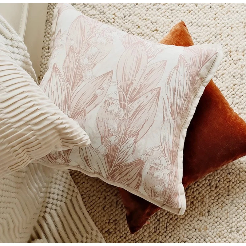 Campanula Floral Throw Pillow Case