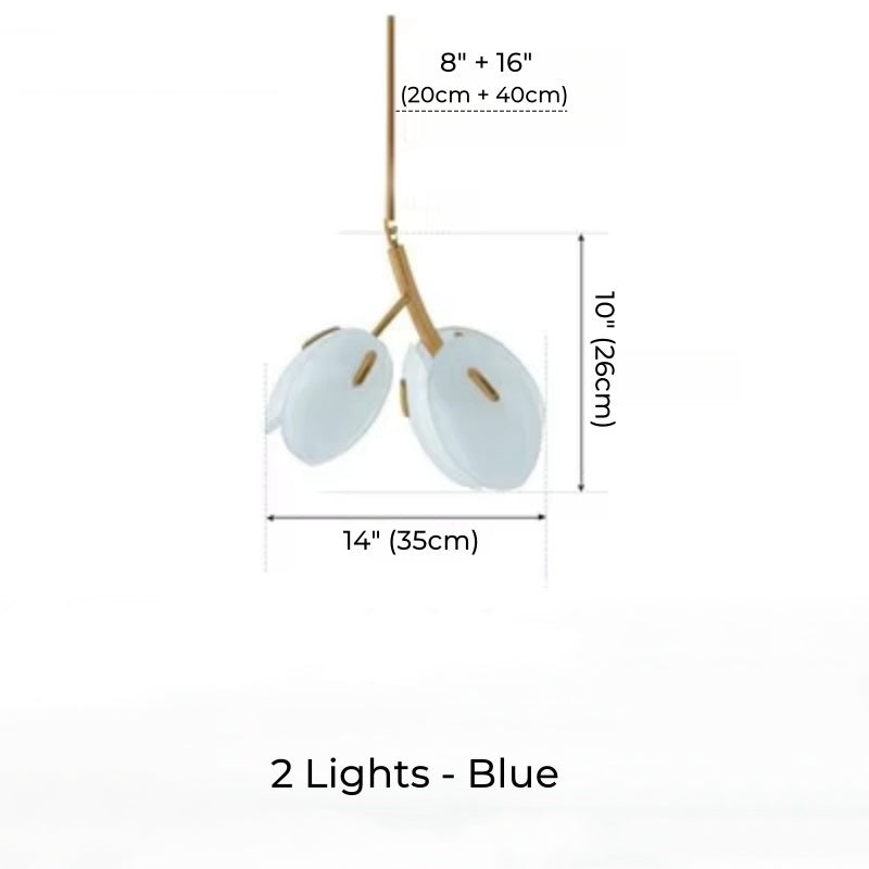 Flower Bud Glass Branch Chandelier