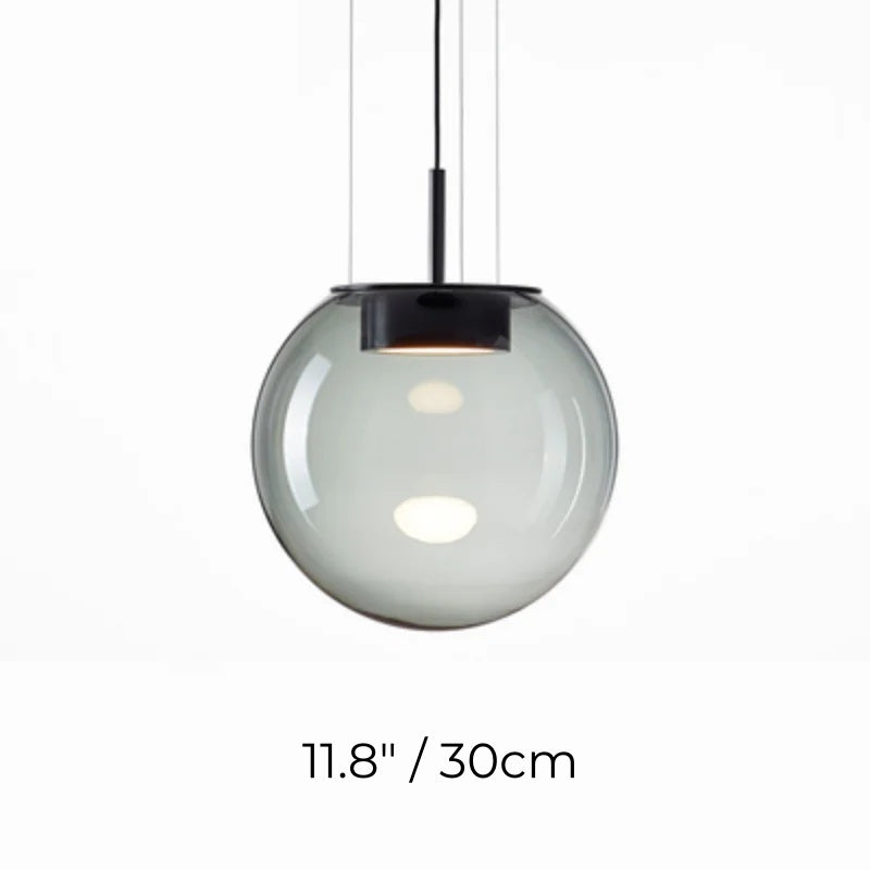 Modern Minimalist Gray Glass Pendant Light