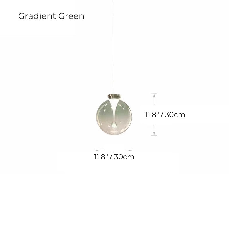 Modern Gradient Stained LED Glass Pendant Light