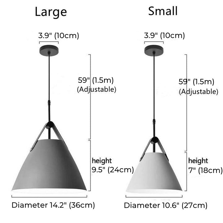 Nordische moderne Pendelleuchte mit Lederband