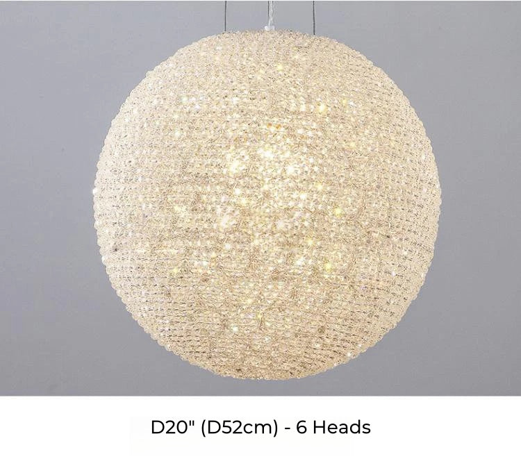 American Loft Globe Crystal Chandelier