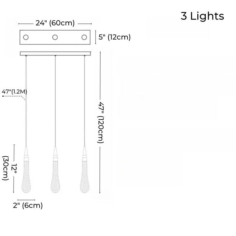 Modern Crystal Raindrop Pendant Light