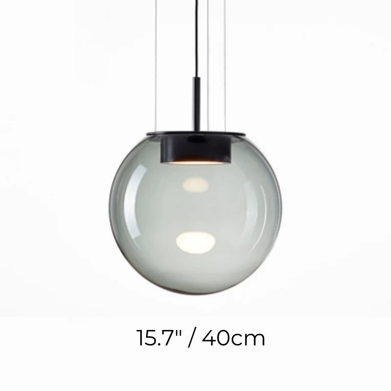 Modern Minimalist Gray Glass Pendant Light