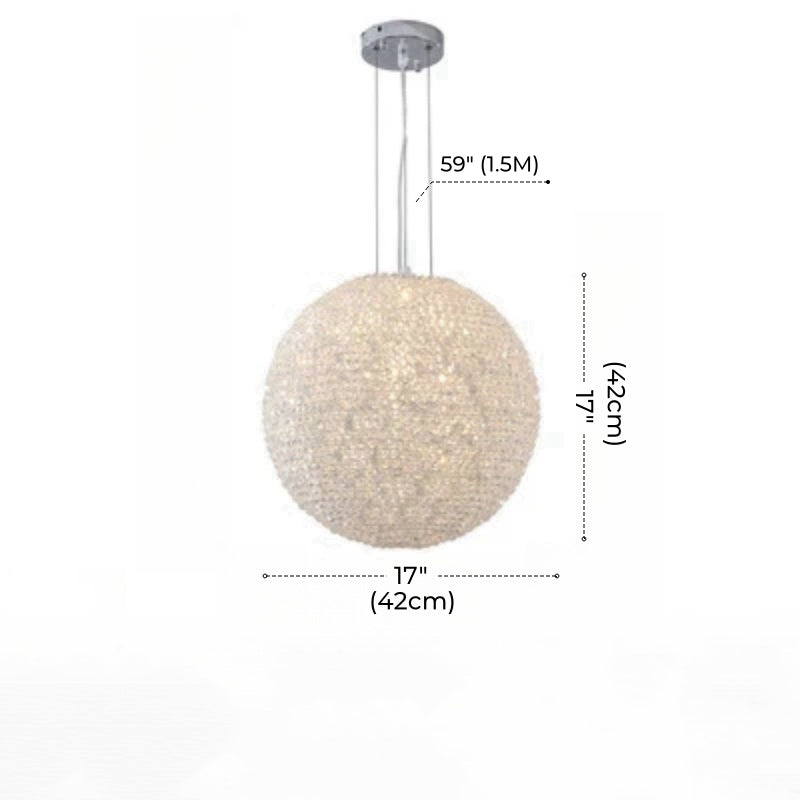 American Loft Globe Crystal Chandelier