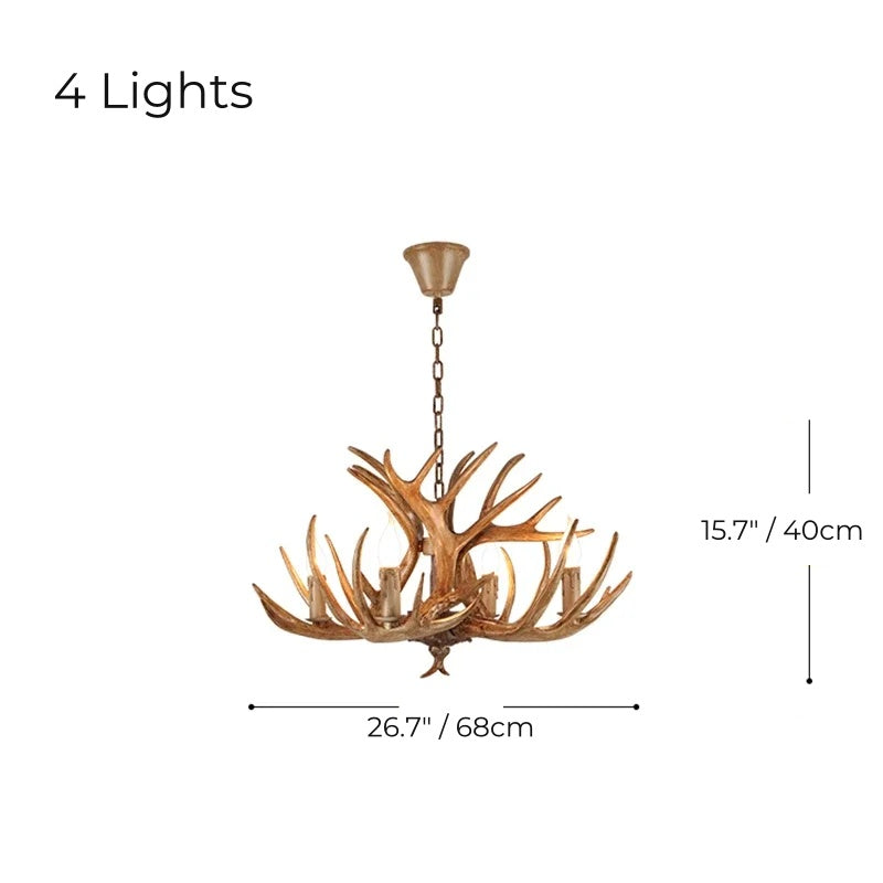 Deer Horn Tree Branch Chandelier