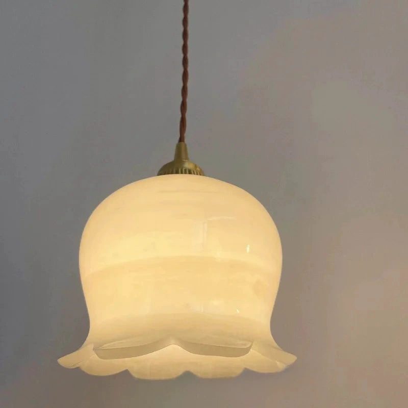 French Tulip Glass Pendant Light