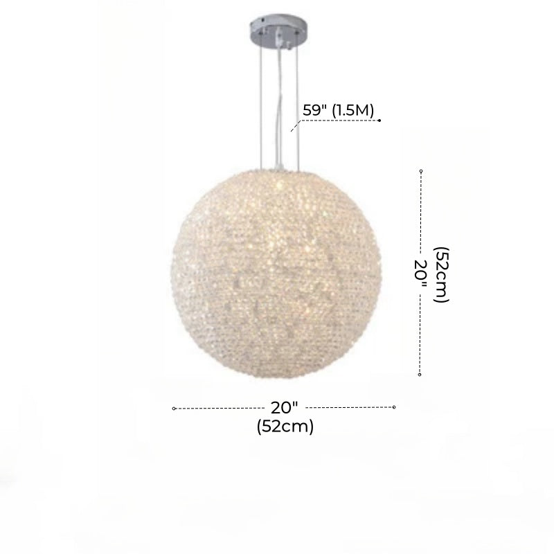 American Loft Globe Crystal Chandelier