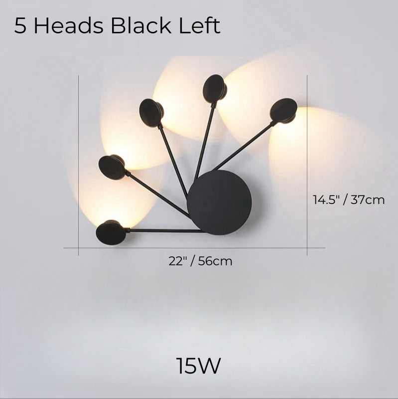 Modern Black Flush Mount LED Chandelier for Living Room