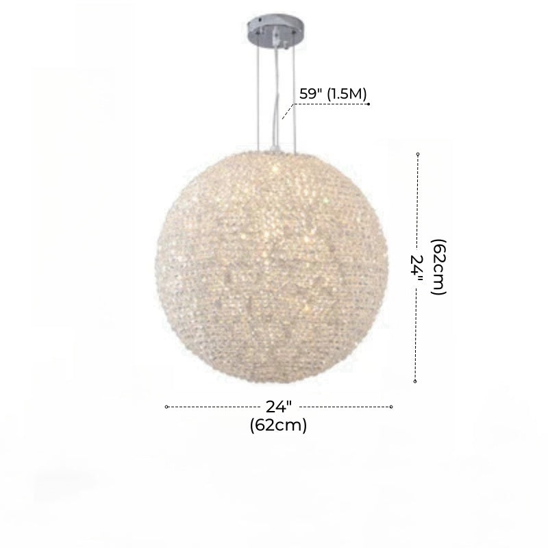 American Loft Globe Crystal Chandelier