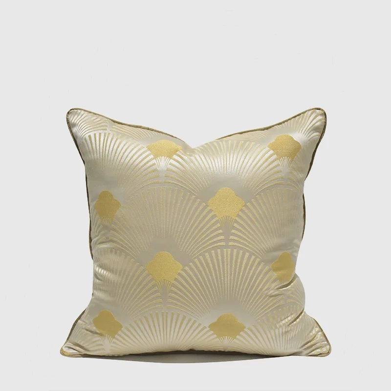 Fan Shaped Jacquard Throw Pillow Case