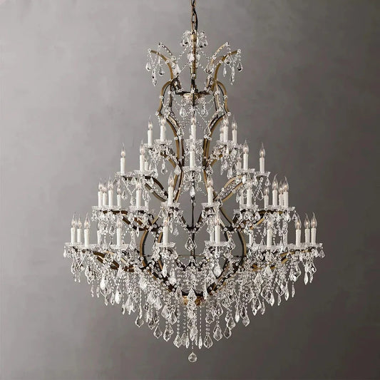 American Luxury Crystal Candle Chandelier