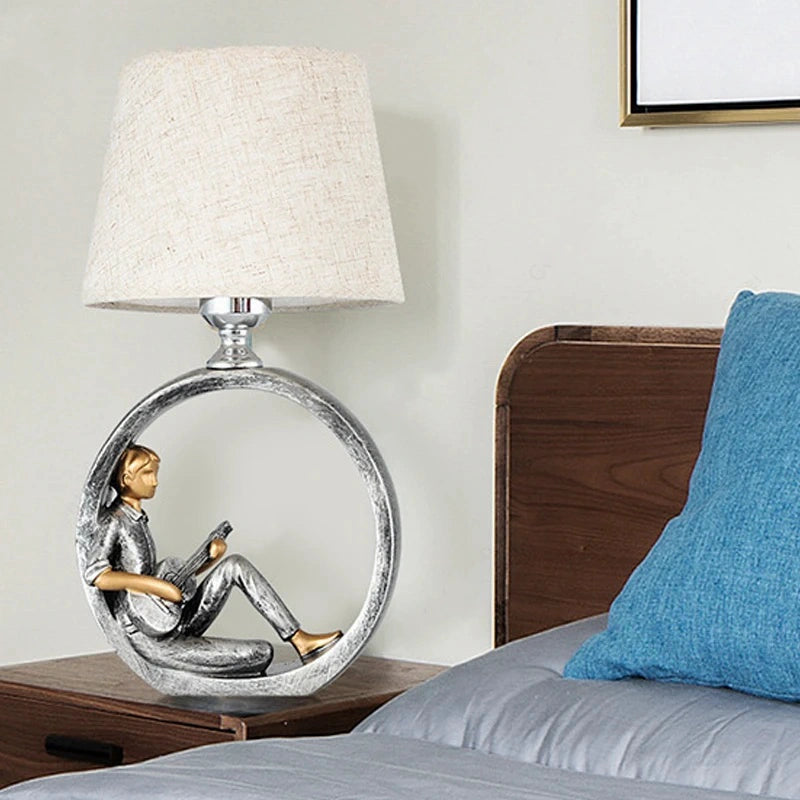 Chelsea Reading Girl and Boy Table Lamp (15")