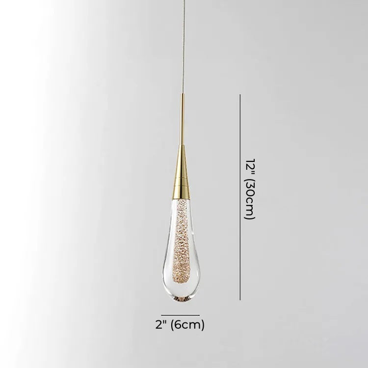 Modern Crystal Raindrop Pendant Light