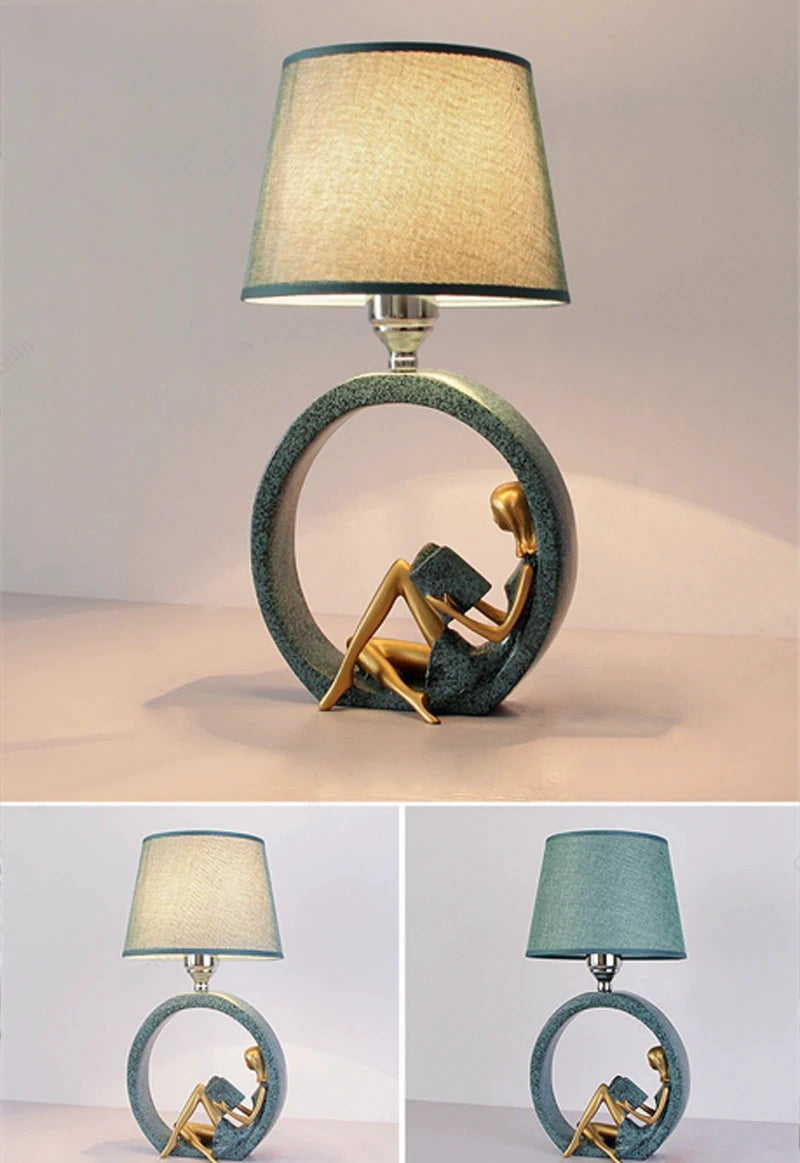 Chelsea Reading Girl and Boy Table Lamp (15")