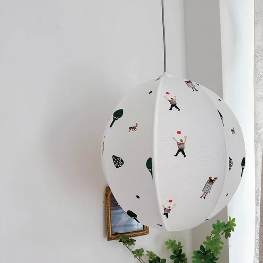 Children's Fabric Globe Pendant Light