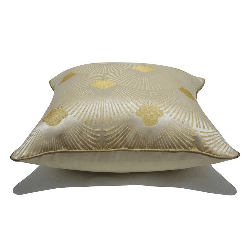 Fan Shaped Jacquard Throw Pillow Case