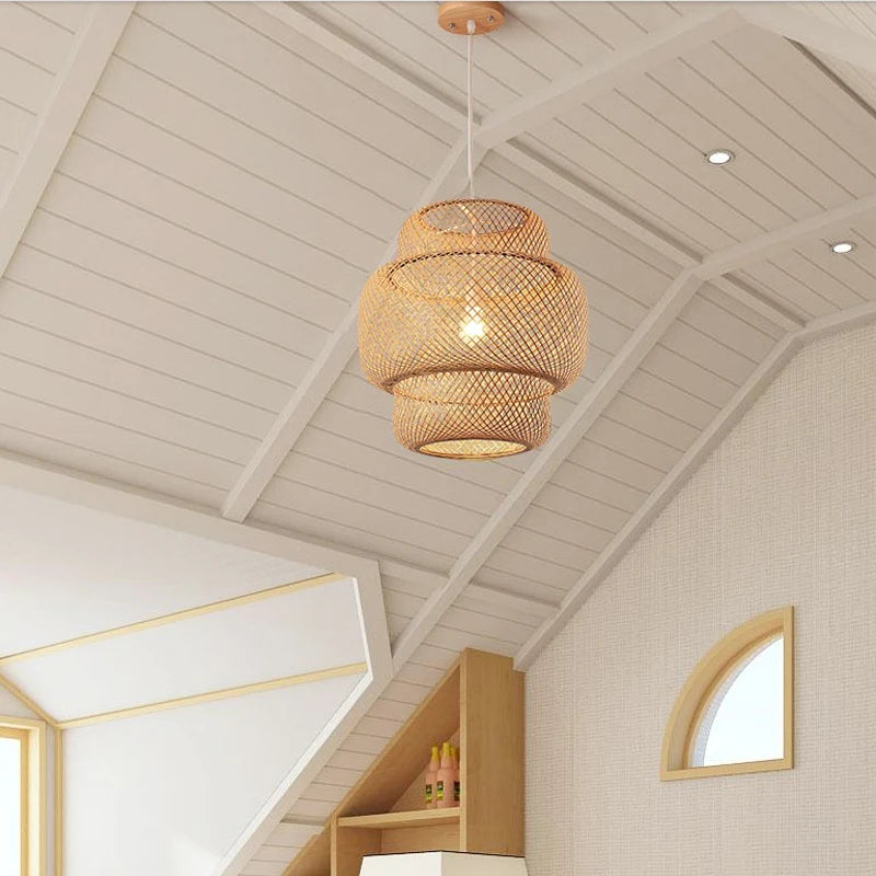 Large Bamboo Pendant Light