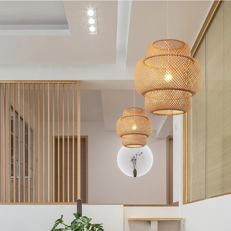 Large Bamboo Pendant Light