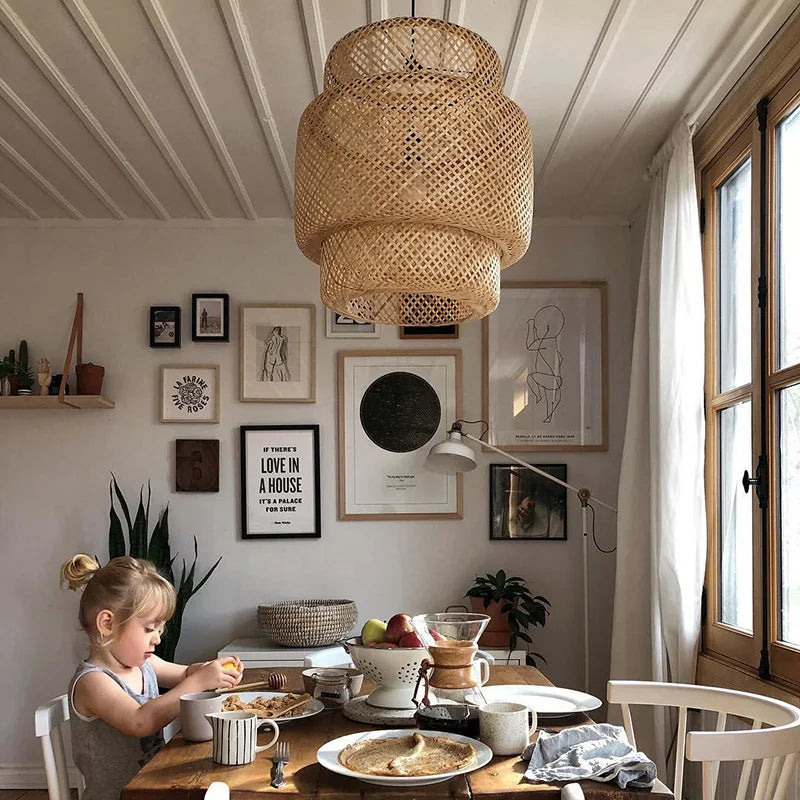 Large Bamboo Pendant Light