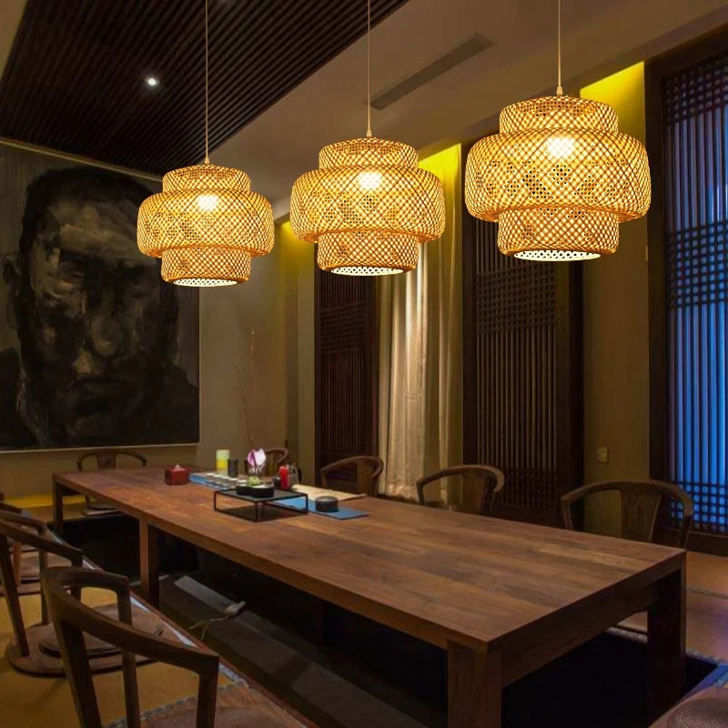 Large Bamboo Pendant Light