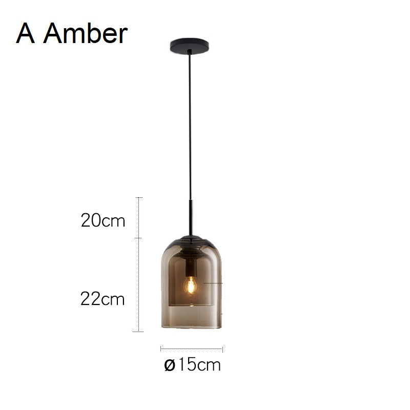 Nordic Smoky Grey Glass Pendant Lights