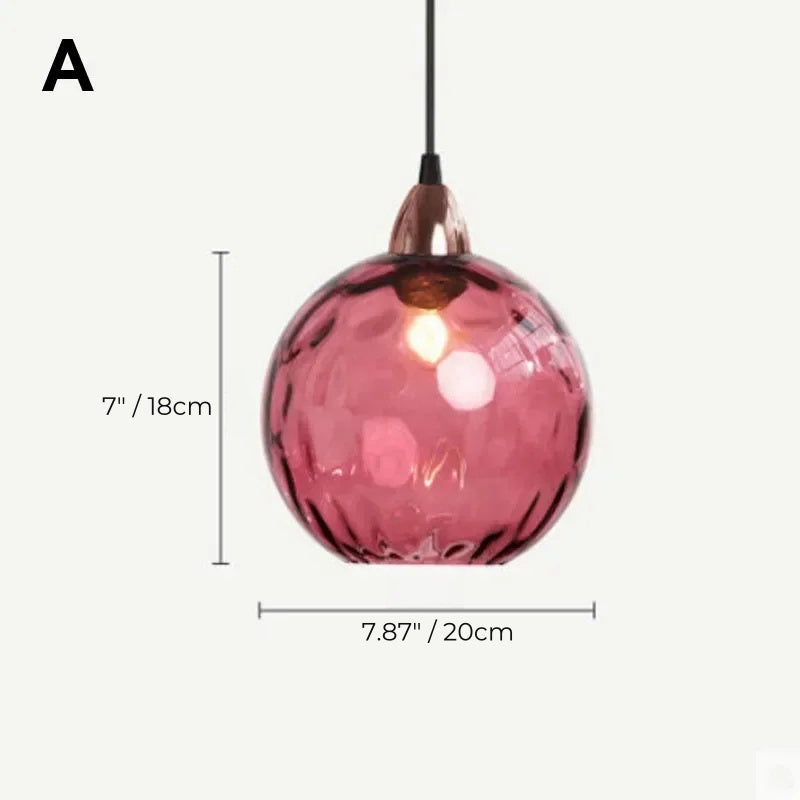 Pendelleuchten aus gehämmertem Glas