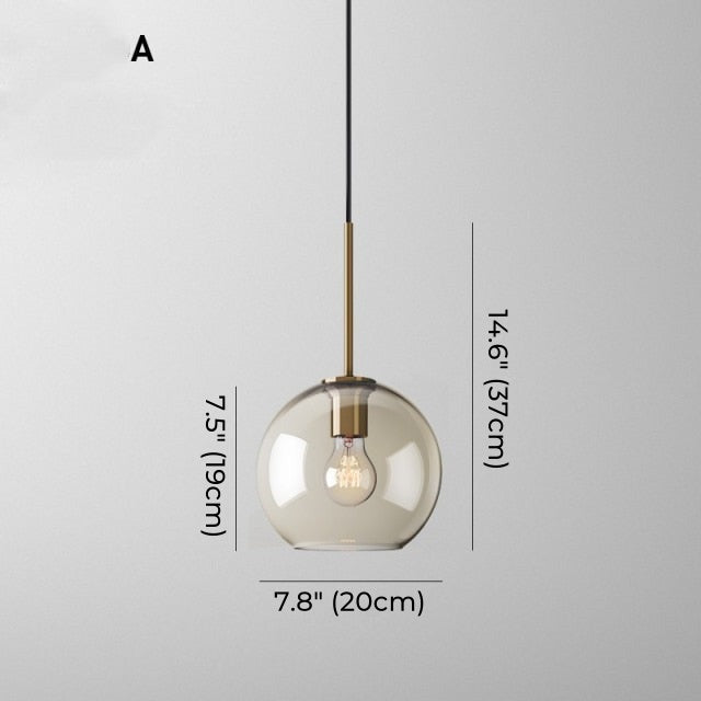 Übergangsmoderne Pendelleuchte aus Glas