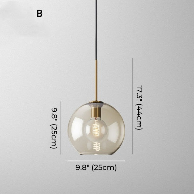 Übergangsmoderne Pendelleuchte aus Glas