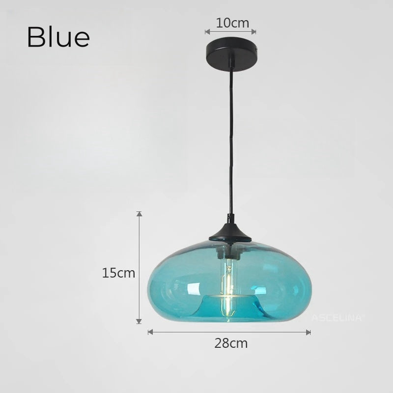 Simple Pure Oval Glass Pendant Lights