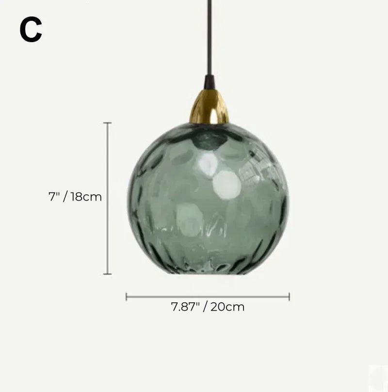 Pendelleuchten aus gehämmertem Glas