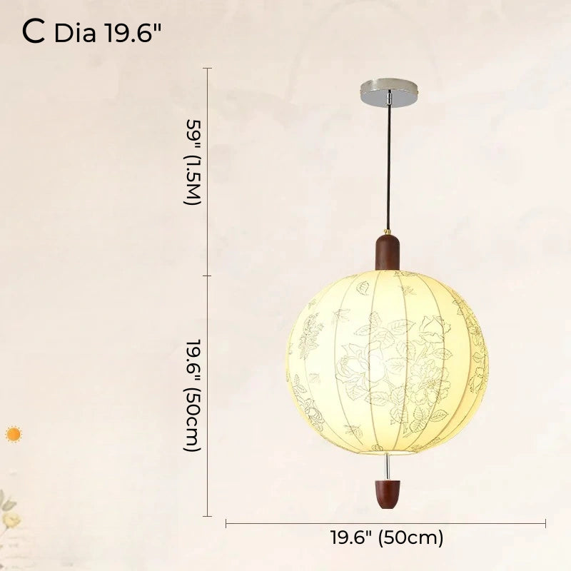 Mid-Century Stoff Hängelampe