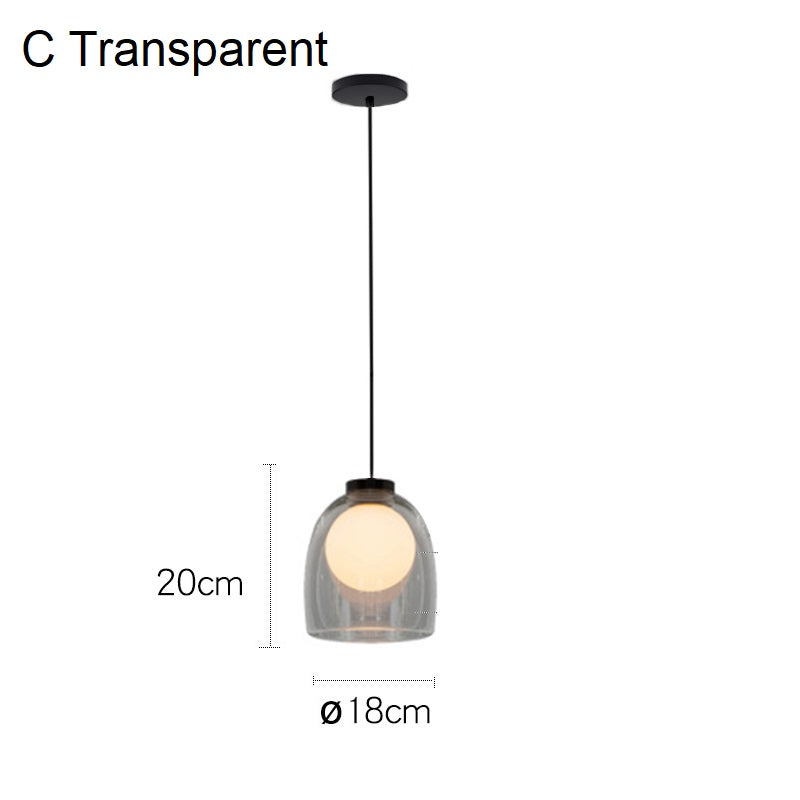 Nordic Smoky Grey Glass Pendant Lights