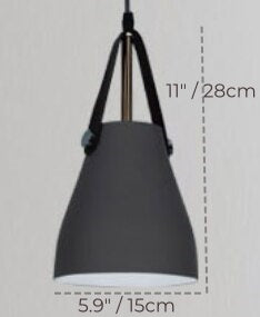 Leather Strap Bell Modern Pendant Light