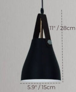 Leather Strap Bell Modern Pendant Light